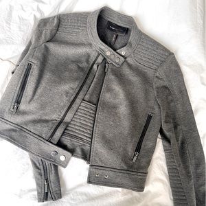 BCBG Gray Moto Jacket Size M